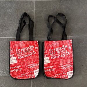 lululemon athletica Red and Black Tote Bags